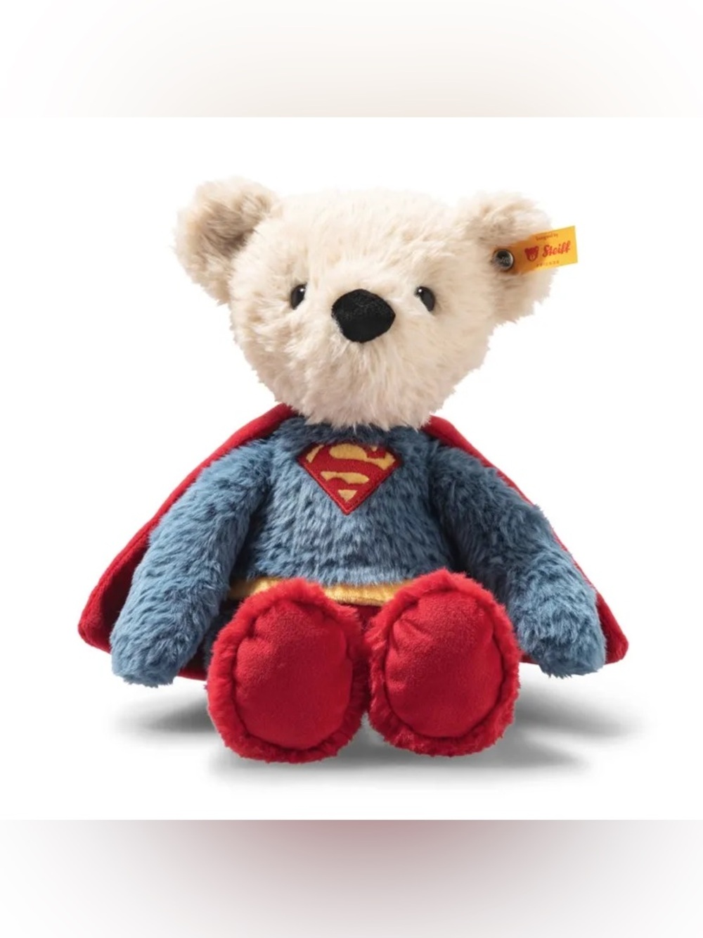 Steiff DC Superman Teddy Bear Stuffed Animal